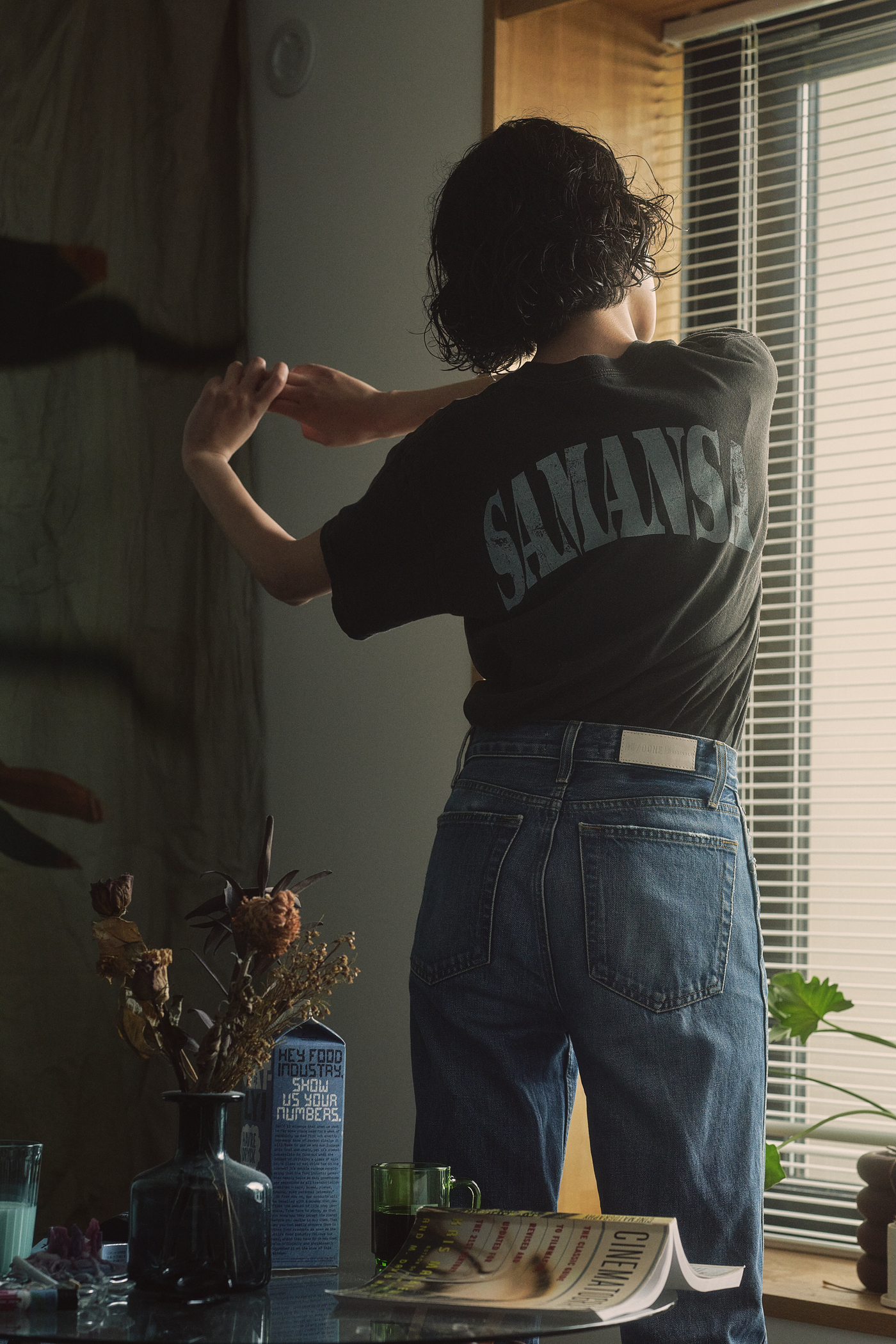 SAMANSA Collage Logo Pigment Tee